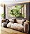 Trio de Quadros Estilizados Folhas Verdes Dourado Textura Abstrata Natureza Canvas Moldura - Imagem 1