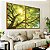 Duo de Quadros Copa da Árvore Luz do Sol Céu Azul Natureza Canvas Moldura - Imagem 1