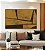 Quadro Horizontal Abstrato Geométrico Minimalista Textura Ocre Marrom Canvas Moldura - Imagem 3