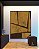 Quadro Vertical Abstrato Geométrico Minimalista Textura Ocre Marrom Canvas Moldura - Imagem 2