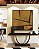 Quadro Quadrado Abstrato Geométrico Minimalista Textura Ocre Marrom Canvas Moldura - Imagem 1