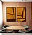 Duo de Quadros Abstrato Geométrico Minimalista Textura Ocre Marrom Canvas Moldura - Imagem 5