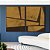 Duo de Quadros Abstrato Geométrico Minimalista Textura Ocre Marrom Canvas Moldura - Imagem 1