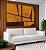 Duo de Quadros Abstrato Geométrico Minimalista Textura Ocre Marrom Canvas Moldura - Imagem 4