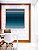 Quadro Quadrado Abstrato Listras Degradê Azul Marinho Branco Canvas Moldura - Imagem 3