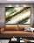 Quadro Horizontal Abstrato Tons de Verde Esmeralda e Dourado Canvas Moldura - Imagem 5