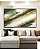 Quadro Horizontal Abstrato Tons de Verde Esmeralda e Dourado Canvas Moldura - Imagem 3