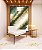 Quadro Vertical Abstrato Tons de Verde Esmeralda e Dourado Canvas Moldura - Imagem 1