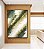 Quadro Vertical Abstrato Tons de Verde Esmeralda e Dourado Canvas Moldura - Imagem 2