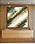 Quadro Quadrado Abstrato Tons de Verde Esmeralda e Dourado Canvas Moldura - Imagem 3