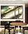 Trio de Quadros Estilizados Abstrato Tons de Verde Esmeralda e Dourado Canvas Moldura - Imagem 2
