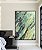 Quadro Vertical Abstrato Verde Azul Turquesa Cinza Textura Natural Canvas Moldura - Imagem 3