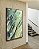 Quadro Vertical Abstrato Verde Azul Turquesa Cinza Textura Natural Canvas Moldura - Imagem 4
