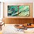 Duo de Quadros Quadrados Abstrato Verde Azul Turquesa Cinza Textura Natural Canvas Moldura - Imagem 3