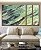 Trio de Quadros Estilizados Abstrato Verde Azul Turquesa Cinza Textura Natural Canvas Moldura - Imagem 4
