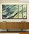 Trio de Quadros Estilizados Abstrato Verde Azul Turquesa Cinza Textura Natural Canvas Moldura - Imagem 5