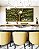 Duo de Quadros Quadrados Árvore Iluminada Folhagem Verde Luz Natural Canvas Moldura - Imagem 4