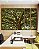 Trio de Quadros Estilizados Árvore Iluminada Folhagem Verde Luz Natural Canvas Moldura - Imagem 2