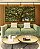Trio de Quadros Estilizados Árvore Iluminada Folhagem Verde Luz Natural Canvas Moldura - Imagem 4