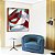 Quadro Quadrado Abstrato Mosaico Contornos Vermelho Turquesa Branco Canvas Moldura - Imagem 5