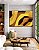 Quadro Horizontal Abstrato Mosaico Contornos Marrom Amarelo Ouro Canvas Moldura - Imagem 5