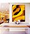 Quadro Vertical Abstrato Mosaico Contornos Marrom Amarelo Ouro Canvas Moldura - Imagem 5