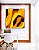 Quadro Quadrado Abstrato Mosaico Contornos Marrom Amarelo Ouro Canvas Moldura - Imagem 3