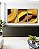 Trio de Quadros Abstrato Mosaico Contornos Marrom Amarelo Ouro Canvas Moldura - Imagem 3