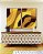 Duo de Quadros Abstrato Mosaico Contornos Marrom Amarelo Ouro Canvas Moldura - Imagem 4