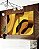 Duo de Quadros Abstrato Mosaico Contornos Marrom Amarelo Ouro Canvas Moldura - Imagem 3