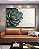 Quadro Horizontal Flor Azul Petróleo Dourada Textura Branca Floral Canvas Moldura - Imagem 5