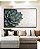 Quadro Horizontal Flor Azul Petróleo Dourada Textura Branca Floral Canvas Moldura - Imagem 3