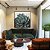 Quadro Quadrado Flor Azul Petróleo Dourada Textura Branca Floral Canvas Moldura - Imagem 5