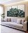 Trio de Quadros Flor Azul Petróleo Dourada Textura Branca Floral Canvas Moldura - Imagem 3