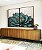 Duo de Quadros Flor Azul Petróleo Dourada Textura Branca Floral Canvas Moldura - Imagem 1