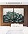 Duo de Quadros Flor Azul Petróleo Dourada Textura Branca Floral Canvas Moldura - Imagem 3