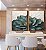 Duo de Quadros Flor Azul Petróleo Dourada Textura Branca Floral Canvas Moldura - Imagem 2