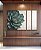 Trio de Quadros Estilizados Flor Azul Petróleo Dourada Textura Branca Floral Canvas Moldura - Imagem 1