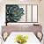 Trio de Quadros Estilizados Flor Azul Petróleo Dourada Textura Branca Floral Canvas Moldura - Imagem 4