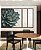 Trio de Quadros Estilizados Flor Azul Petróleo Dourada Textura Branca Floral Canvas Moldura - Imagem 3