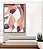 Quadro Vertical Abstrato Mosaico Contornos Rosa Salmão Cinza Branco Canvas Moldura - Imagem 5