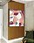Quadro Quadrado Abstrato Mosaico Contornos Rosa Salmão Cinza Branco Canvas Moldura - Imagem 4