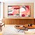 Duo de Quadros Quadrados Abstrato Mosaico Contornos Rosa Salmão Cinza Branco Canvas Moldura - Imagem 5