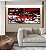 Duo de Quadros Quadrados Abstrato Mosaico Vermelho Preto e Branco Canvas Moldura - Imagem 4