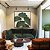 Quadro Quadrado Folhas Ginkgo Verde Esmeralda Dourado Natureza Canvas Moldura - Imagem 5