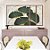 Trio de Quadros Estilizados Folhas Ginkgo Verde Esmeralda Dourado Natureza Canvas Moldura - Imagem 3