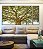 Trio de Quadros Estilizados Paisagem Copa de Árvore iluminada Natureza Canvas Moldura - Imagem 1
