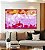 Quadro Horizontal Abstrato Mosaico Rosa Laranja Canvas Moldura - Imagem 3
