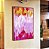 Quadro Vertical Abstrato Mosaico Rosa Laranja Canvas Moldura - Imagem 1