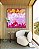 Quadro Quadrado Abstrato Mosaico Rosa Laranja Canvas Moldura - Imagem 2